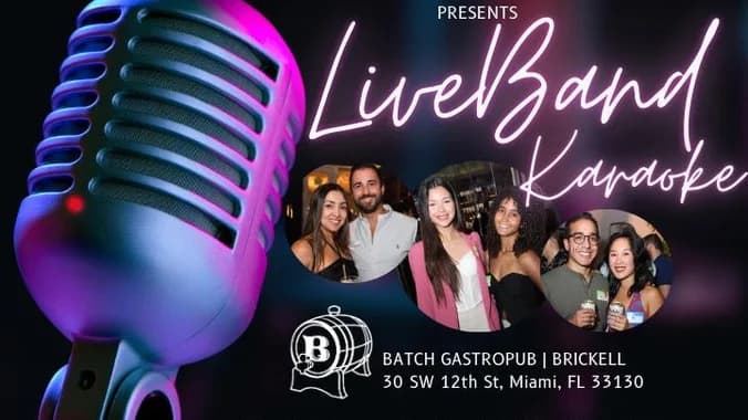 Live Band Karaoke Miami Language Exchange Party! π€πΆ (In Brickell)